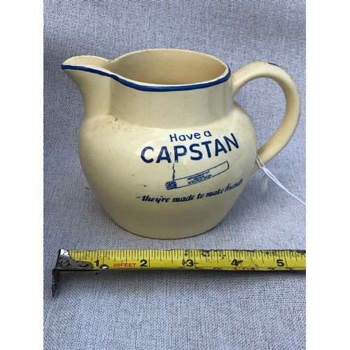 730 - Have a Capstan, they are made to make friends jug by Bovey Pottery.