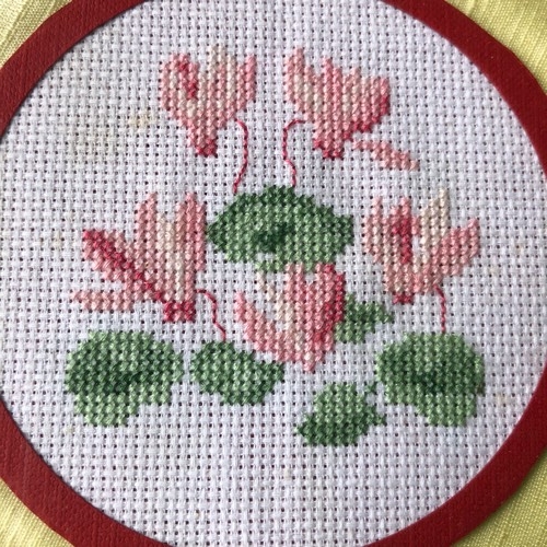 195 - Framed needle work