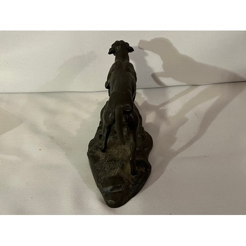 225 - Heredities by Jean Spouse Bronze resin figurine of a Pointer dog