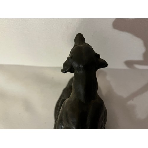 225 - Heredities by Jean Spouse Bronze resin figurine of a Pointer dog