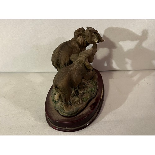 232 - Juliana Elephant figurine. Pair with trunks raised