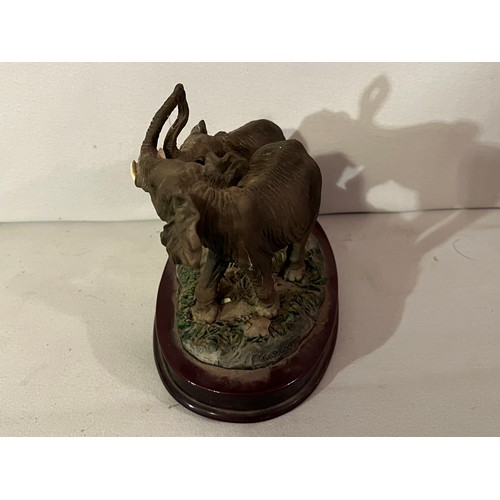 232 - Juliana Elephant figurine. Pair with trunks raised