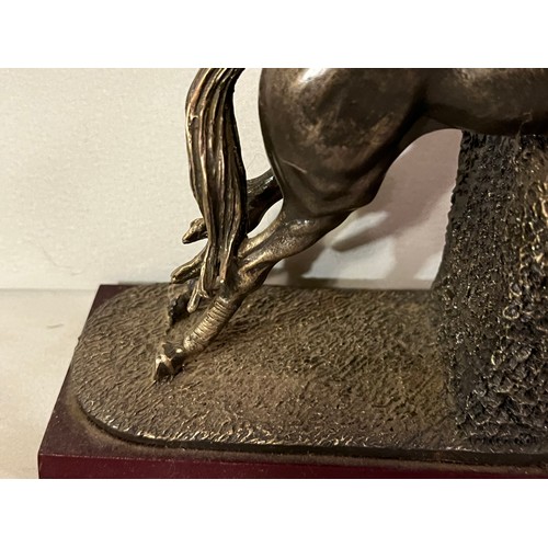 236 - Bronze resin Desert Orchid racehorse figurine