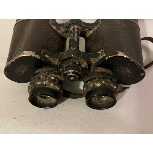 244 - Carl Zeiss Dekarem 10 x 50 binoculars for renovation. Lenses appear ok and focus ring turns. Lots of... 