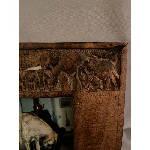 248 - Tribal art Photo frame with picture of a great Dane dog