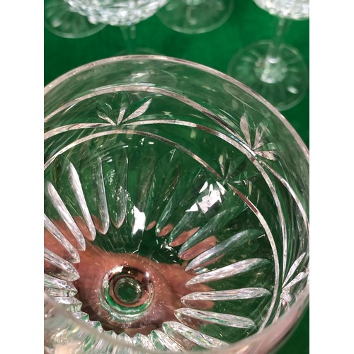 408 - Set of six Royal Brierley hock Glasses