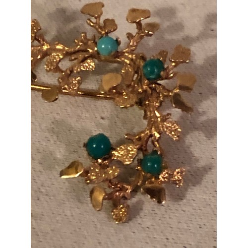 90 - 9ct Gold brooch