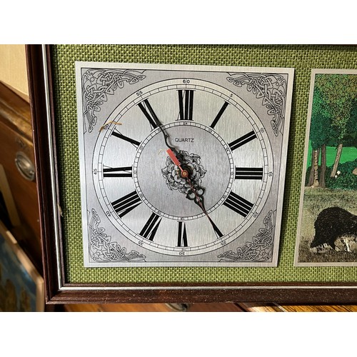 126 - Quartz clock with farm scene