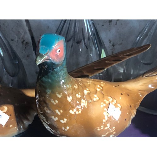 374 - Pair of Czech Republic ceramic Pheasants