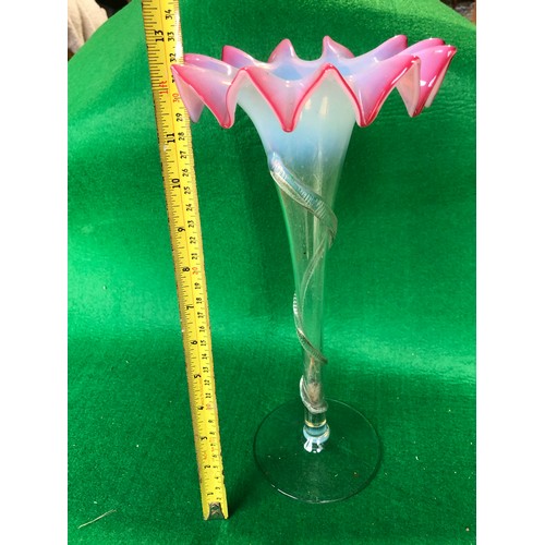 502 - A large Victorian single epergne vase