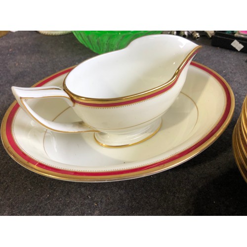 577 - Antique Minton soup bowls and gravy boat