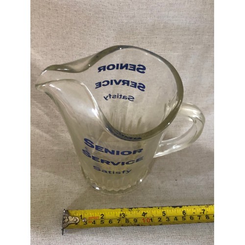 766 - Senior service satisfy Glass jug