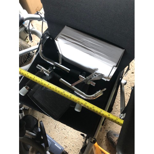 850 - Featherlite 22kg Electric powered wheelchair .  Hardly used with original box. Size 68x28x78