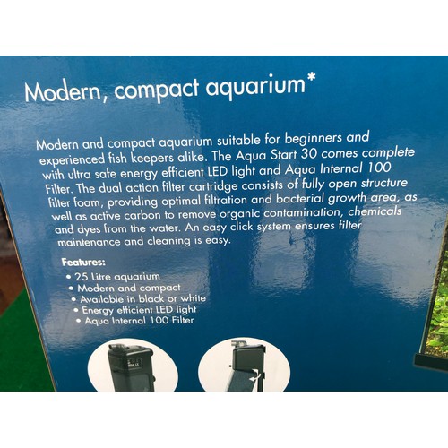 851 - Aqua Start 30. A 25L Aquarium with lid, light, heater and filter pump boxed