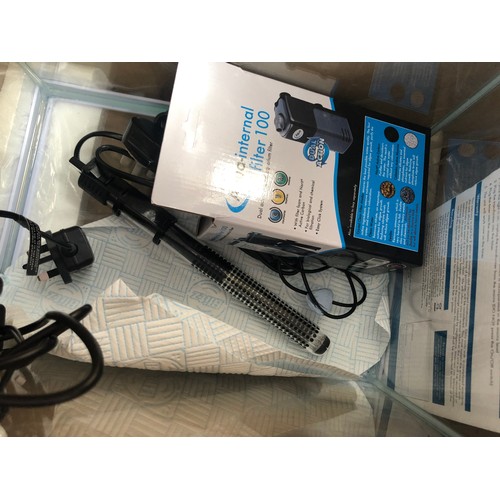 851 - Aqua Start 30. A 25L Aquarium with lid, light, heater and filter pump boxed