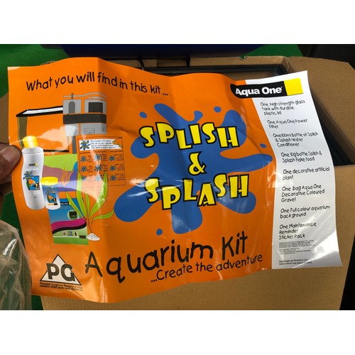 852 - Aqua One Starter kit 28L Aquarium with lid, light and filter pump boxed