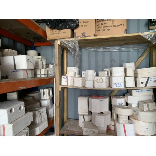 854 - 300 ceramic slip moulds for the production of garden figurines. Buyer will need a Luton size van to ... 