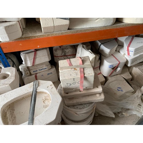 854 - 300 ceramic slip moulds for the production of garden figurines. Buyer will need a Luton size van to ... 