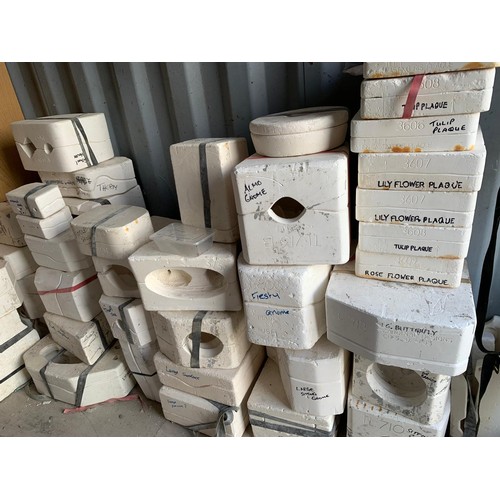 854 - 300 ceramic slip moulds for the production of garden figurines. Buyer will need a Luton size van to ... 