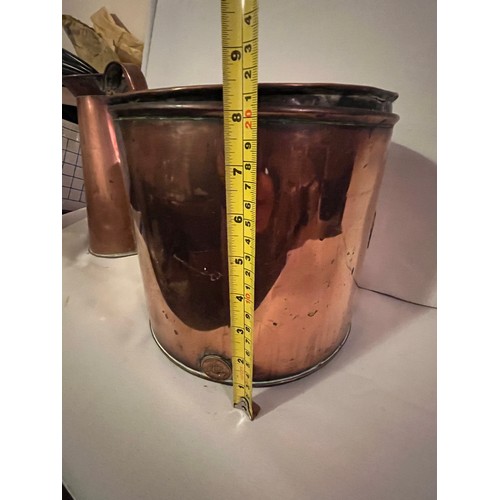 873 - Copper container with lid