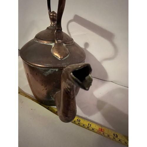 874 - Large Oval  Antique George III Copper kettle. Requires some soldering on the joints