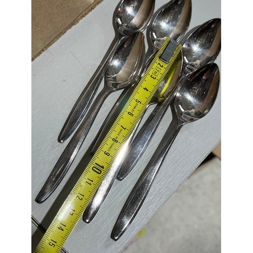 878 - Set of 6 teaspoons A1 shelield plate EPNS