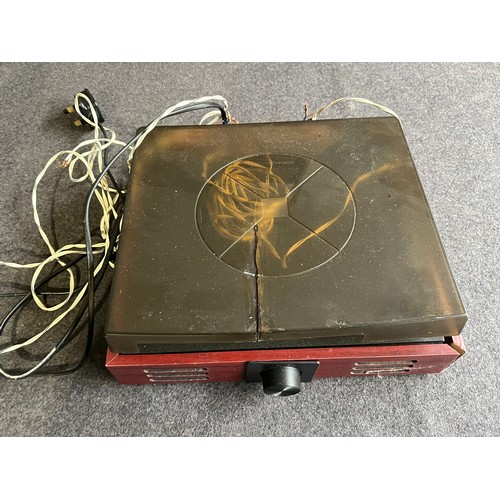 1188 - Record deck with internal speakers. Damage to lid