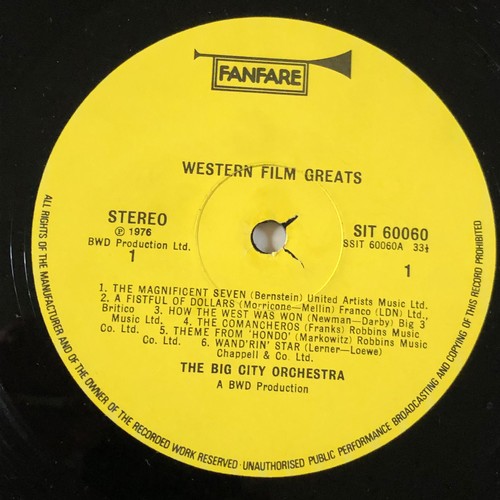 3055 - Western film greats the big city Orchestra. Fanfare EMI stereo SIT 60060