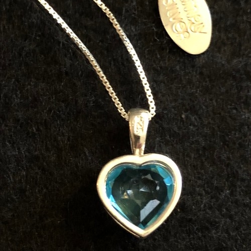 4 - Blue top has heart pendant on silver 925 chain