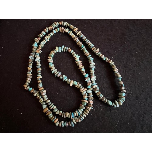 28 - Good quality Turquoise  necklace 90cm.