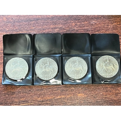 241 - Collection of four Jubilee crowns in wallets, uncirculated Midland bank