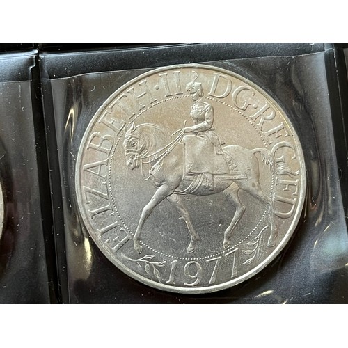 241 - Collection of four Jubilee crowns in wallets, uncirculated Midland bank