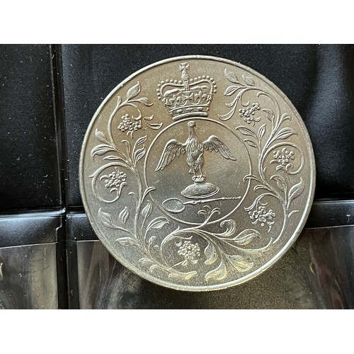 241 - Collection of four Jubilee crowns in wallets, uncirculated Midland bank