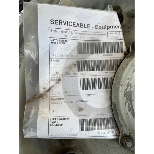 1470 - MOD - Wheel and tyre for Tornado GR.4 fighter in serviceable condition