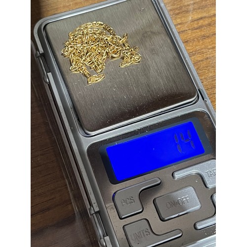 279 - Gold chain for scrap or repair. 1.4g