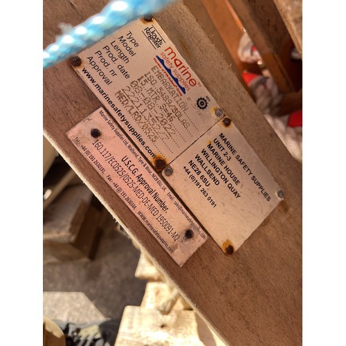 15m Ships embarkation rope ladder FSC hardwood. Unused