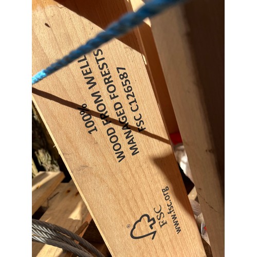 15m Ships embarkation rope ladder FSC hardwood. Unused