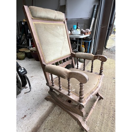 Antique sprung rocker chair