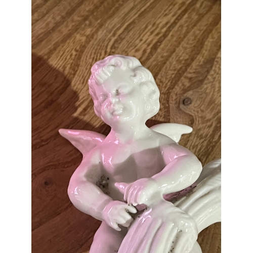 16 - Dresden porcelain cherub figurine