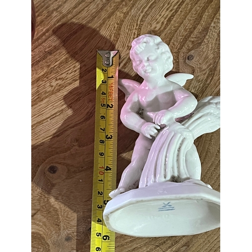 16 - Dresden porcelain cherub figurine