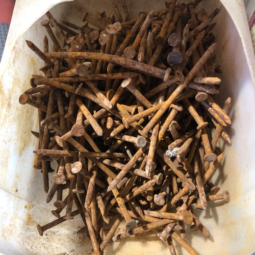 71 - 2No. pots of old nails