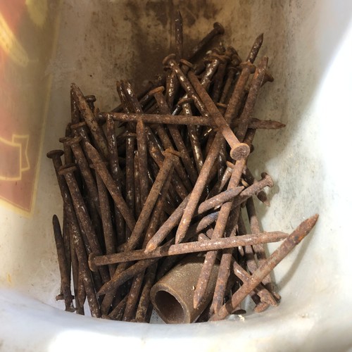 71 - 2No. pots of old nails