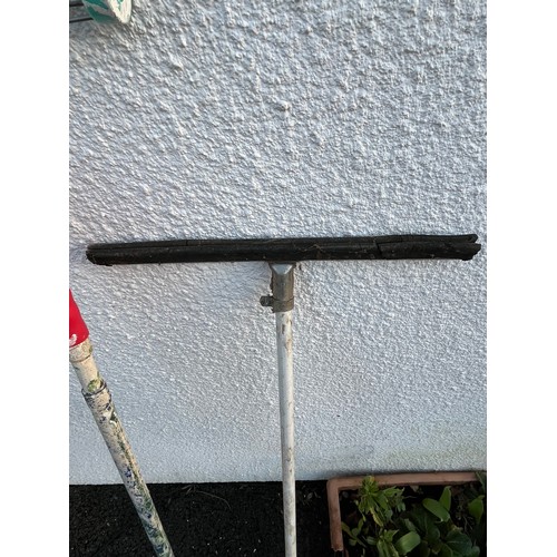 95 - Long handled paint roller and window wipe