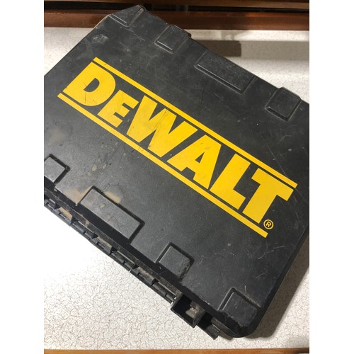 114 - DeWalt DW907 12 volt cordless drill with 2 batteries and charger in plastic case.