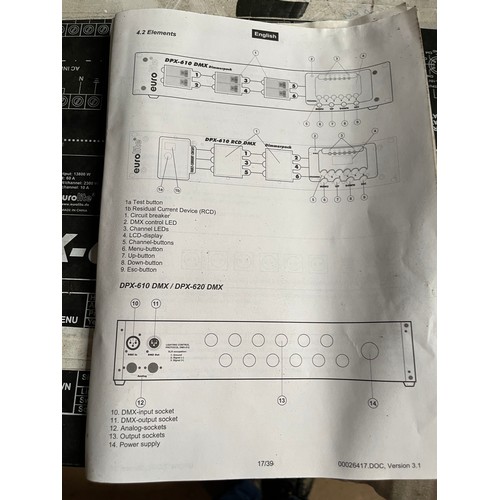 153 - Eurolite DPX-610/620 series 6 channel dimmer pack for stage lighting. Loads more of this type of thi... 