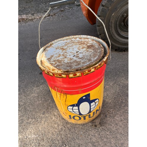 167 - 25L tin of white exterior gloss MOD ships paint