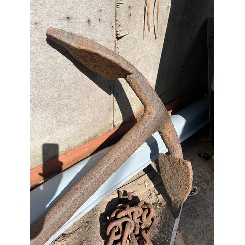 181 - Ships anchor with chain.