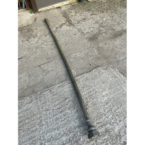 185 - Architectural antique copper covered corner column