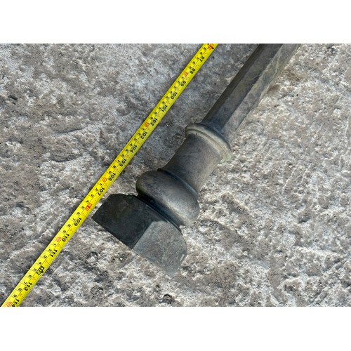 185 - Architectural antique copper covered corner column