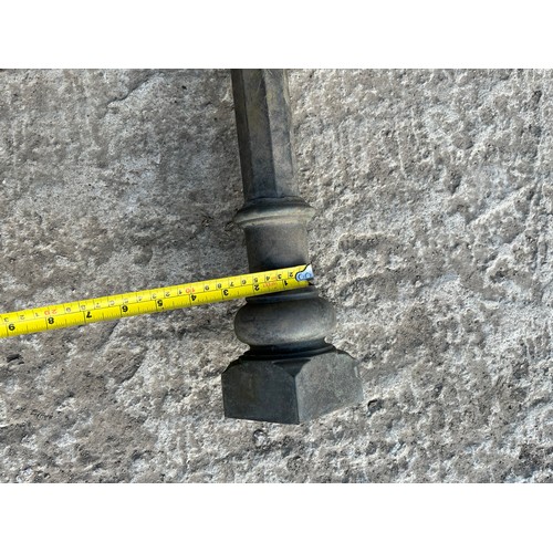 185 - Architectural antique copper covered corner column